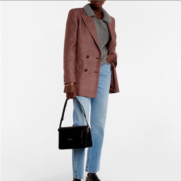 NWT Blazé-Milano Marybelle Plaid Double-Breasted Blazer - Picture 2 of 16